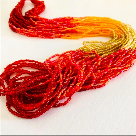 Vintage Sunset Ombré Bead Necklace - Picture 3 of 10